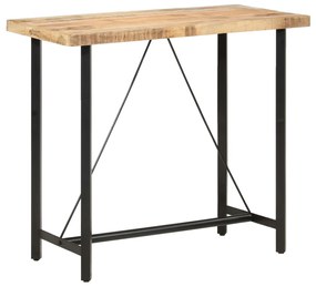 Tavolo Da Bar 120x58x107 Cm İn Legno Ruvido Di Mango /
