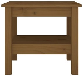 Tavolino da salotto miele 45x45x40 cm legno massello di pino
