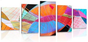 Quadri 5 pezzi – Astrazione multicolore