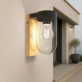 Applique da Esterno Color Legno con Base E27, IP54 Base E27
