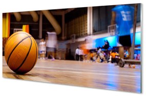 Quadro acrilico Persone a palla da basket 100x50 cm