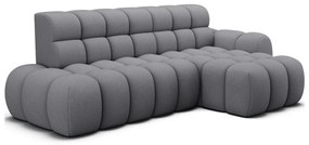 Divano angolare grigio allungabile (con penisola a destra/con chaise lounge) Ceedro – ELTAP