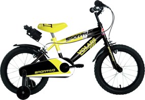 Bicicletta per Bambini 12" Stabilizzatori e Freni Caliper Giallo...