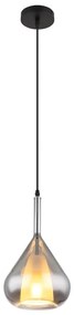 Globo 15542 - Lampadario a sospensione con filo GEEKY 1xE27/60W/230V diametro 20 cm nero