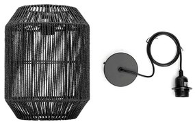 Aigostar - Lampadario a sospensione con filo 1xE27/60W/230V nero