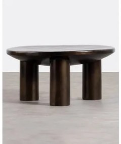 Tavolino da Caffè Rotondo in Metallo Miles (Ø76 cm) Miles Bronze - The Masie