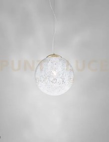 Rina sospensione 25 bianco murrina ottone lucido 1 luce attacco g9