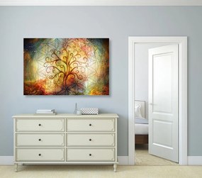 Stampa su tela – Albero con fiore della vita