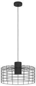 Eglo 43628 - Lampadario su corda MILLIGAN 1xE27/40W/230V d. 48 cm nero