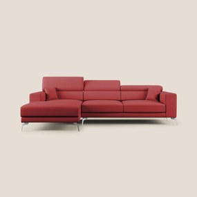 Blade Divano moderno angolare con poggiatesta reclinabili in Ecopelle T04