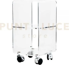 Carrello vega "multy xs" in cristallo acrilico trasparente