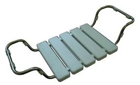 Sedile per vasca 84x13 cm argento/bianco
