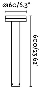 FARO 71948 - Lampada LED da esterno ESPOT LED/9W/230V IK07 IP65 60 cm antracite