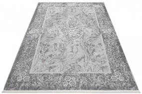 Tappeto moderno per interni di design bianco e grigio con motivo Larghezza: 80 cm | Lunghezza: 150 cm