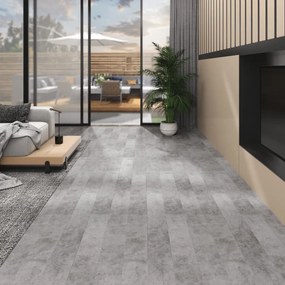 Listoni Pavimento Pvc 5,02 M² 2 Mm Autoadesivi Grigio Cemento /