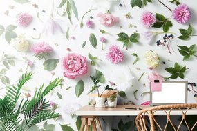 Carta da parati – Natura morta delicata di fiori