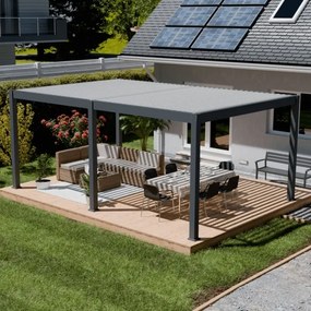 Pergola bioclimatica motorizzata Ombréa autoportante 4x6M (vari colori)