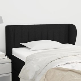 Testiera Ad Orecchio Nera 83 X 23 X 78/88 Cm İn Tessuto /