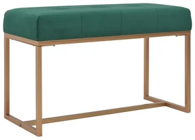 Panca 80 Cm İn Velluto Verde /