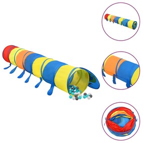 Tunnel Gioco Bambini 250 Palline Multicolore 245 Cm Poliestere /