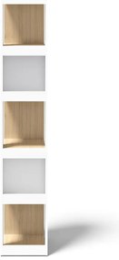 Libreria bianca in rovere 40x188 cm Ella - TemaHome