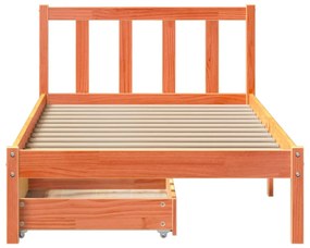 Letto senza materasso marrone cera 90x200 cm legno di pino