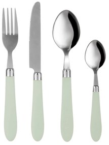 Set 24 posate Smooth in acciaio inox con manico menta