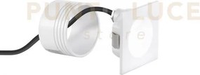 Segnapassi led onyx bianco quadrato 3w 430lm 3000k ip54 7,4x7,4x4,8cm
