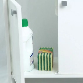 Mobile lavatoio salvaspazio 55x34 cm vasca completa di kit di scarico