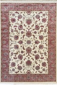 Tappeto Oriental orientale in viscosa rosa, L 140 x L 100 cm