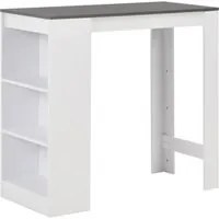 Tavolo da Bar con Ripiano Bianco 110x50x103 cm cod mxl 29860