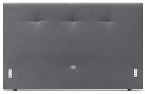 Letto matrimoniale imbottito grigio con griglia 180x200 cm Tory - Bobochic Paris