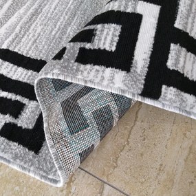 Elegante tappeto grigio-nero con un ornamento Larghezza: 200 cm | Lunghezza: 290 cm