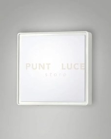 Oban plafoniera bianca 1 luce attacco e27 l.24x24cm