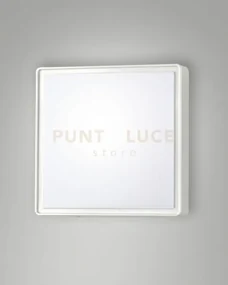 Oban plafoniera bianca 1 luce attacco e27 l.24x24cm
