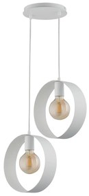 Lampadario su filo HAPPY 2xE27/60W/230V bianco