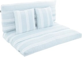 Set 4 cuscini da esterno decorativi in poliestere DIVANO PALLET blu 120 x 80 x Sp 8 cm