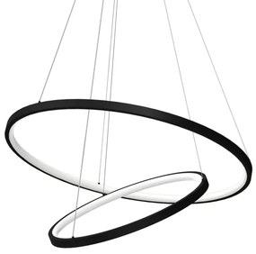 Lampadario LED a sospensione con filo HOOP LED/51W/230V diametro 60 cm 4000K nero