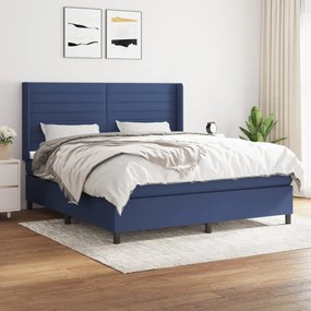 Giroletto A Molle Con Materasso Blu 160x200 Cm İn Tessuto /