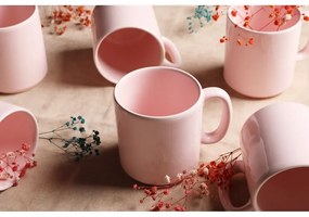 Set di 6 tazze classiche rosa, 330 ml - Kütahya Porselen
