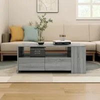 Tavolino da Salotto Grigio Sonoma 102x55x42cm Legno Multistrato 816935