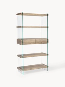 Scaffale con pareti in vetro e 5 ripiani Kenya