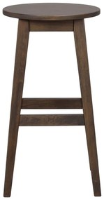 Set di sedie da bar marrone scuro in rovere massiccio 2 pz (altezza della seduta 65 cm) Austin – Rowico