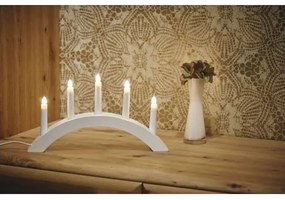 Candeliere natalizio 5xE10/15W/230V bianco