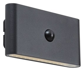 Lampada da parete nera con sensore a 4 livelli magnetica incl. LED ricaricabile - Batt