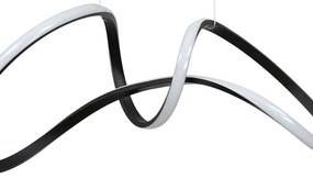 Lampadario LED a sospensione con filo TESORO LED/48W/230V nero