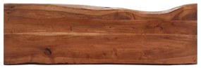 Tavolo Consolle 115x35x76 cm Legno Massello d'Acacia e Ferro