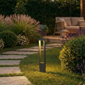 Lampioncino da giardino Lonete Lindby, Nero, Alluminio, Moderno, Lampada LED da esterni