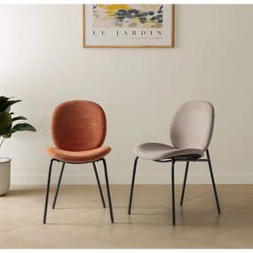 Sedie da pranzo in set di 2 pezzi in color mattone Cori - Marckeric