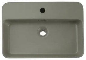 COMAD TRUST 2 OLIVER GREEN (E-6282) - Lavabo da appoggio TRUST 55x38 cm verde